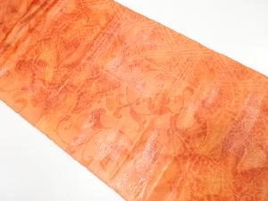 華紋に唐草模様　名古屋帯